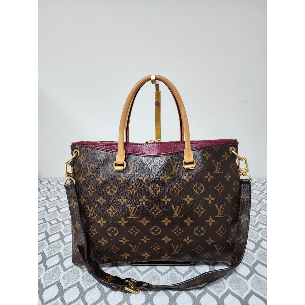 LOUIS VUITTON Monogram Canvas Pallas Bag Brown